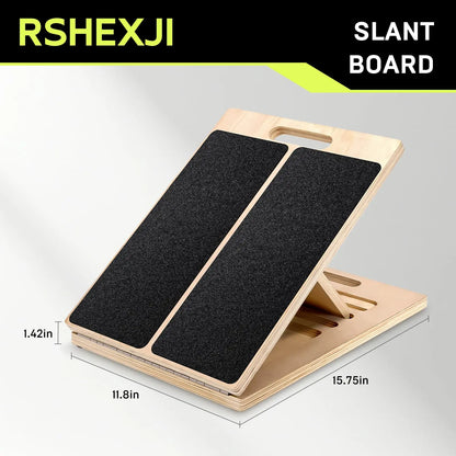 Slant Board Calf Stretcher for Squat Incline Stretch Board for Calf Stretching Wood Wedge for Physical Therapy